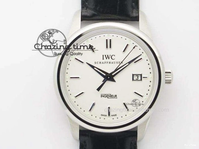MIROTIME 1103 Portofino Chrono RG White Dial on Black Leather Strap A Vibrant 7385